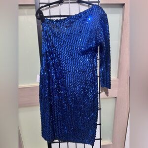 Blue Sequin Dress